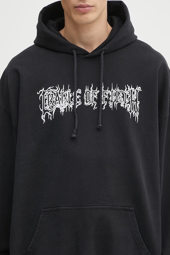 VETEMENTS bluza bawełniana Cof Logo Oversized czarny UCF76HD100B