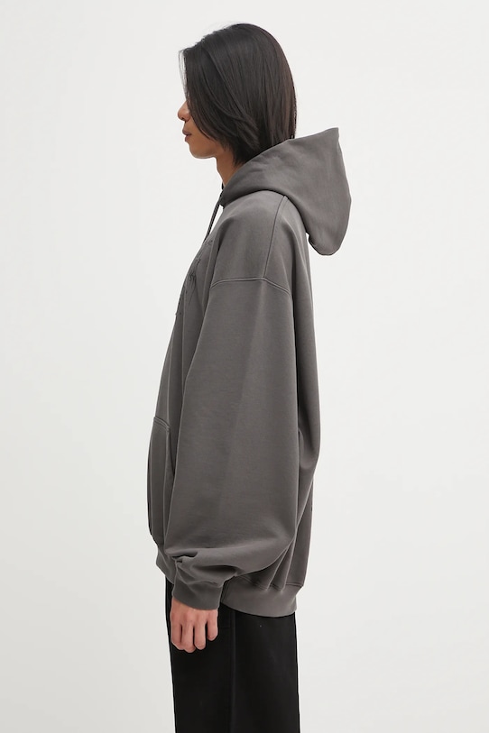 Mikina VETEMENTS Cof Dripping Logo Oversized UCF76HD400M šedá AW25