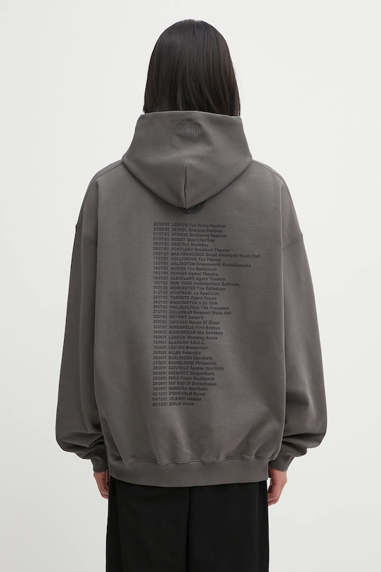 Oblečení Mikina VETEMENTS Cof Dripping Logo Oversized UCF76HD400M šedá