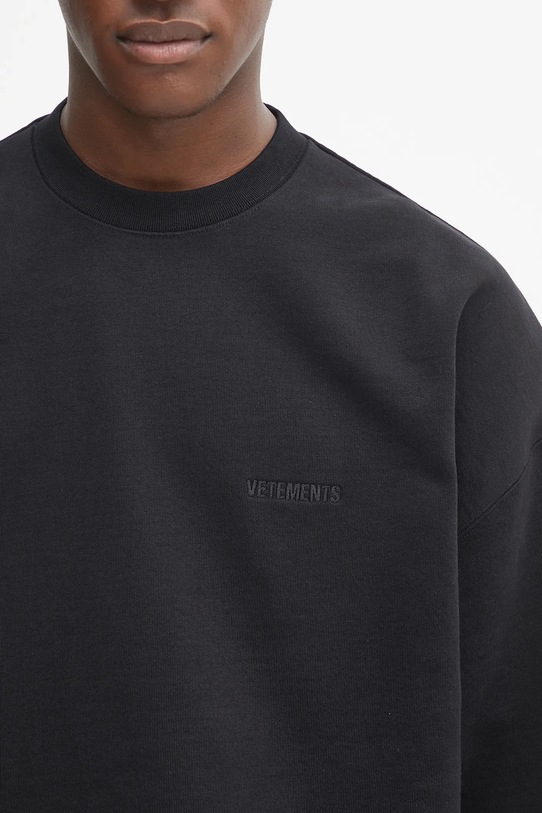 VETEMENTS bluza Logo Oversized czarny UH76CW100B