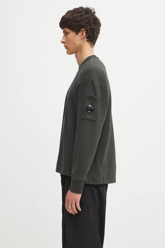 C.P. Company bluza bawełniana 19CMSS058A006372G zielony AW25