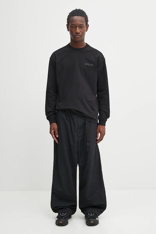 Бавовняний лонгслів Napapijri S-Coldirai NP0A88YC9411 чорний