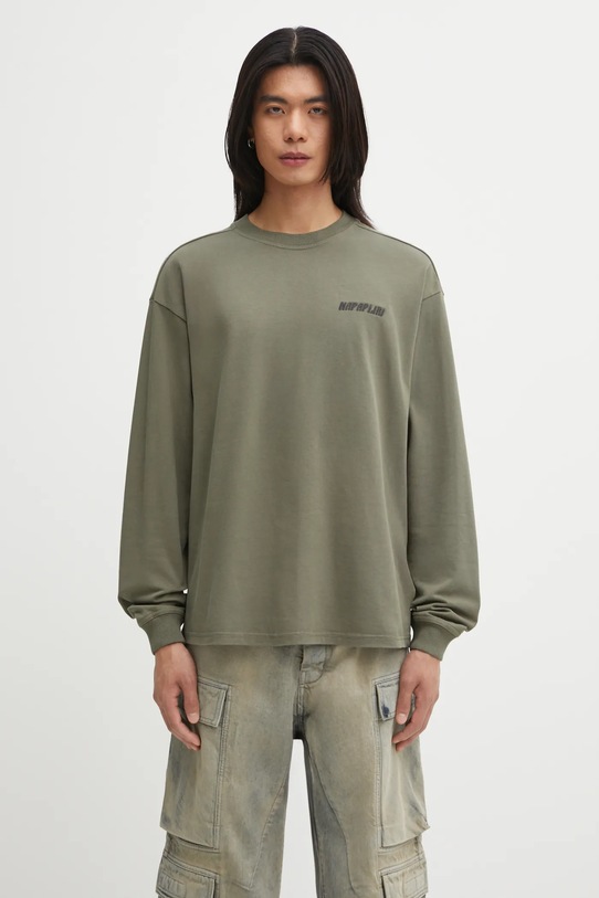 Napapijri longsleeve bawełniany S-Coldirai bawełna zielony NP0A88YCG0A1