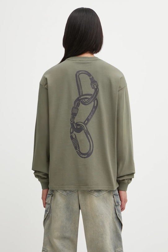 Ruházat Napapijri pamut hosszúujjú S-Coldirai NP0A88YCG0A1 zöld