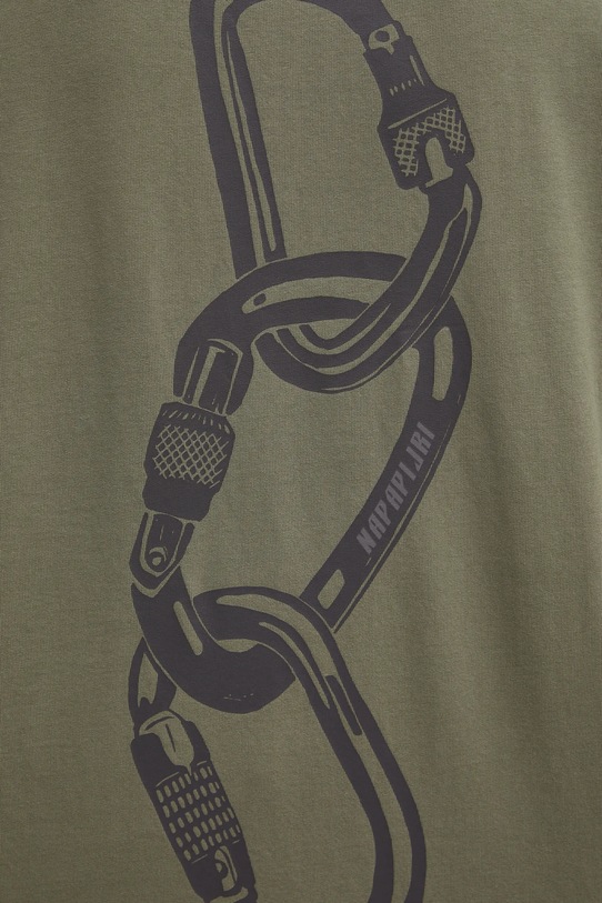 Napapijri pamut hosszúujjú S-Coldirai zöld NP0A88YCG0A1