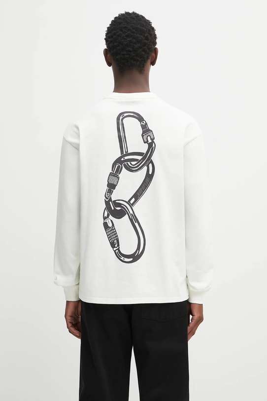 Napapijri longsleeve din bumbac S-Coldirai print bej NP0A88YC2061