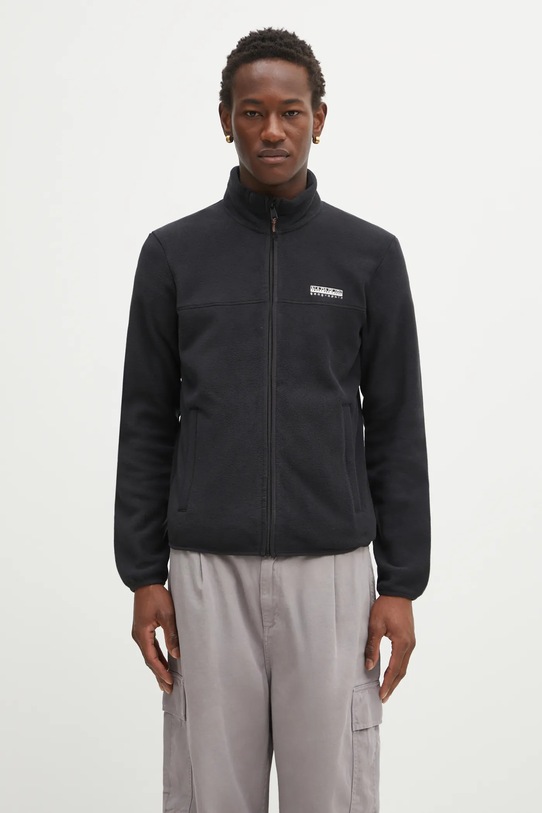 Napapijri bluza polarowa T-Dergana bez kaptura czarny NP0A88V19411
