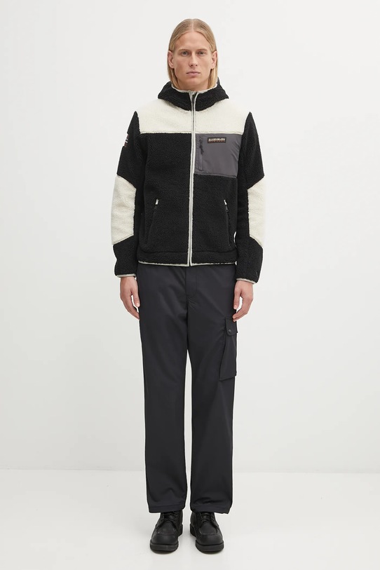 Fleecová mikina Napapijri Yupik NP0A4GNSMCB1 černá