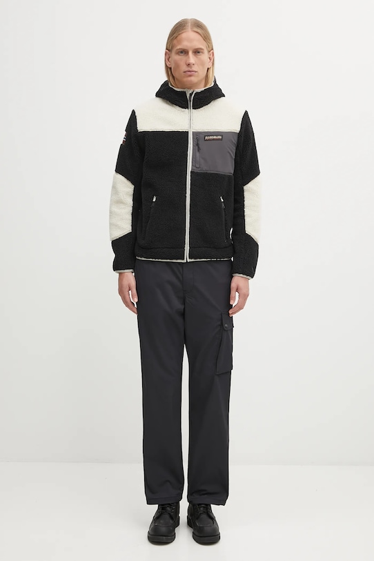 Fleecová mikina Napapijri Yupik NP0A4GNSMCB1 černá