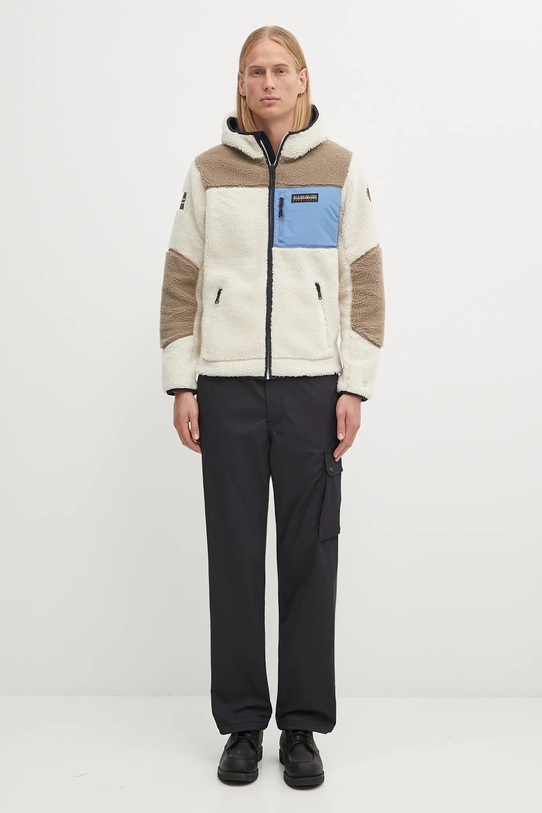 Fleecová mikina Napapijri Yupik NP0A4GNSMQZ1 béžová