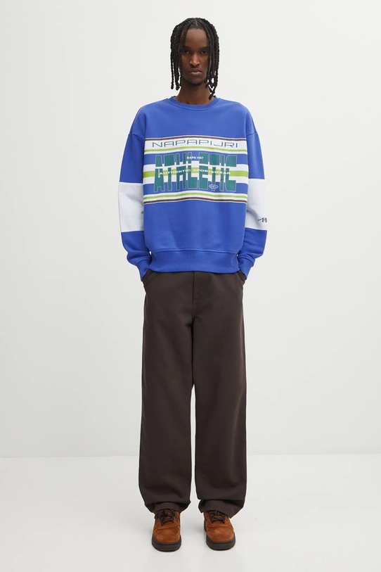 Βαμβακερή μπλούζα Napapijri Napapijri x Martine Rose NP0A4I4ZBE11 μπλε