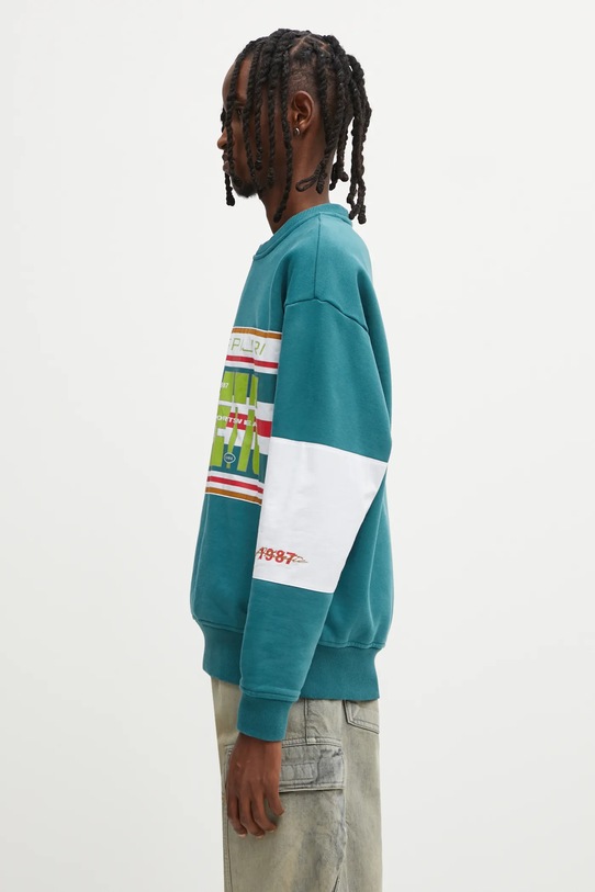 Pamučna dukserica Napapijri Napapijri x Martine Rose NP0A4I4ZG2A1 tirkizna AW25