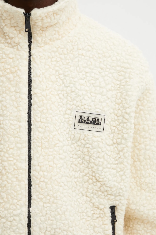 Pulover z dodatkom volne Napapijri Napapijri x Martine Rose bež NP0A4IG7N1A1