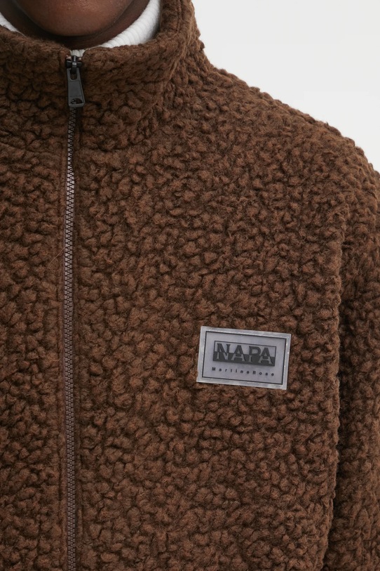 Φούτερ με προσθήκη μαλλιού Napapijri Napapijri x Martine Rose καφέ NP0A4IG7WT11