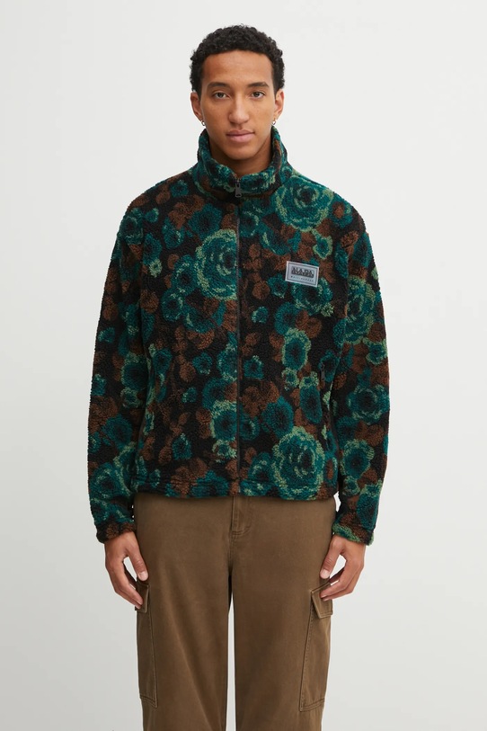 Φλις μπουφάν Napapijri x Martine Rose χωρίς κουκούλα τιρκουάζ NP0A4FPLFUB1