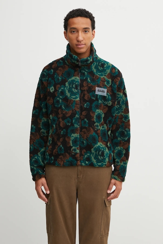 Φλις μπουφάν Napapijri x Martine Rose χωρίς κουκούλα τιρκουάζ NP0A4FPLFUB1