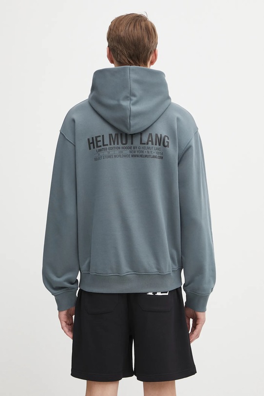 Helmut Lang bluza bawełniana nadruk niebieski P04HM508