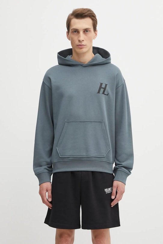 Odzież Helmut Lang bluza bawełniana P04HM508 niebieski