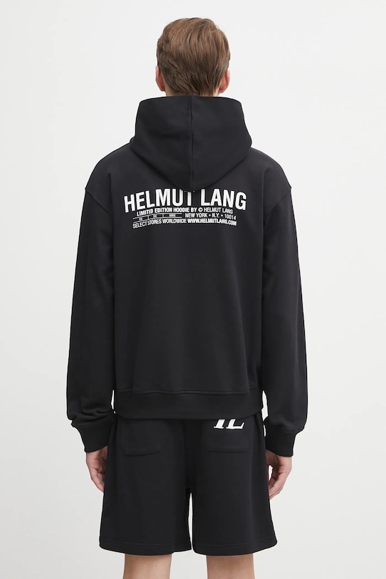 Helmut Lang bluza bawełniana nadruk czarny P04HM508