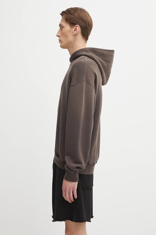 Helmut Lang bluza bawełniana P05HM502 brązowy AW25