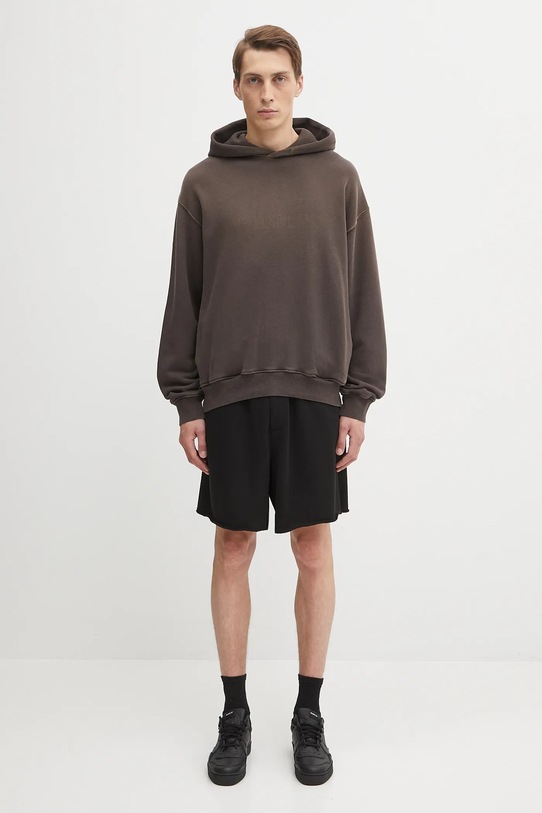 Helmut Lang bluza bawełniana P05HM502 brązowy