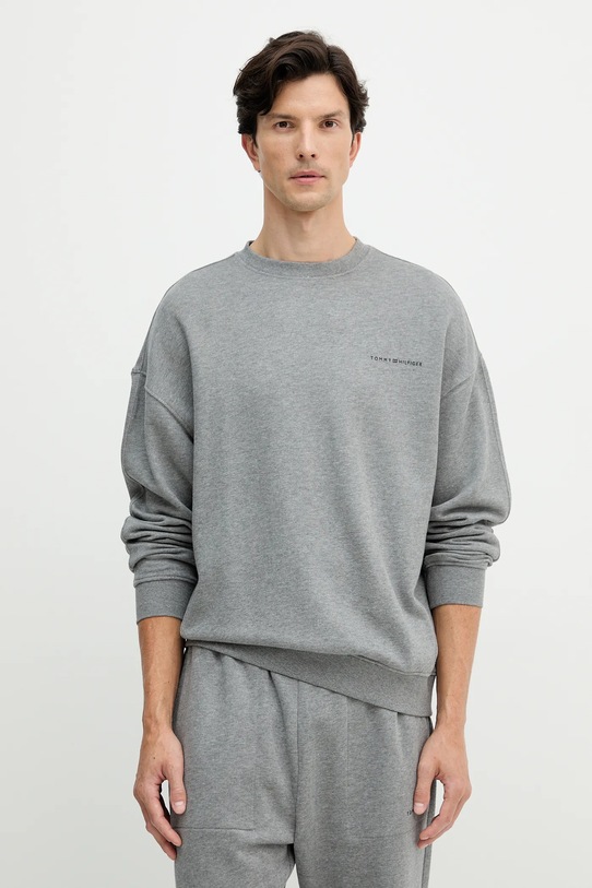 Dukserica Tommy Hilfiger bez kapuljače siva UM0UM03625