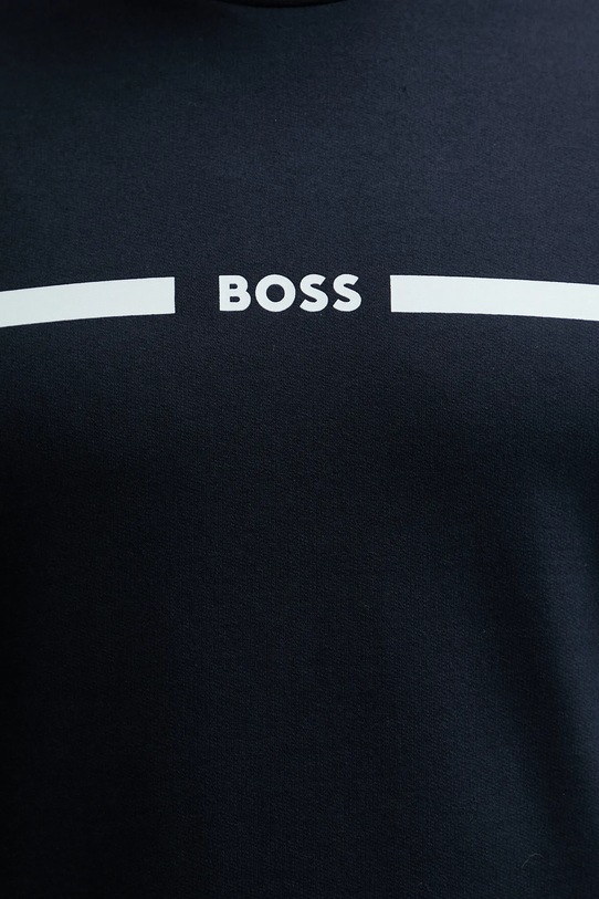 Βαμβακερό φούτερ BOSS 50550560 σκούρο μπλε