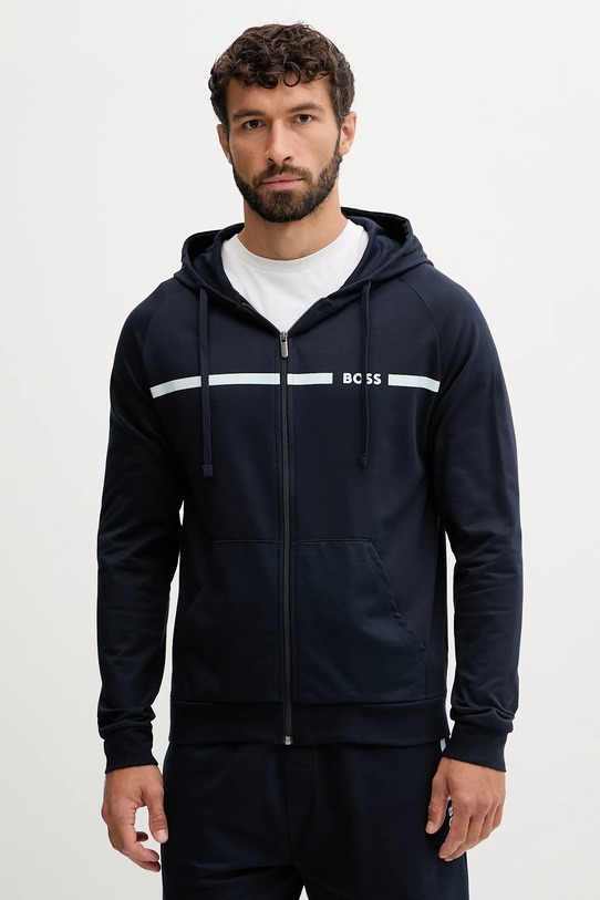 BOSS felpa in cotone con blu navy 50550571