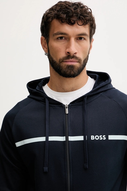 BOSS felpa in cotone blu navy 50550571