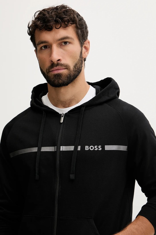 Bavlnená mikina BOSS 50550571 čierna