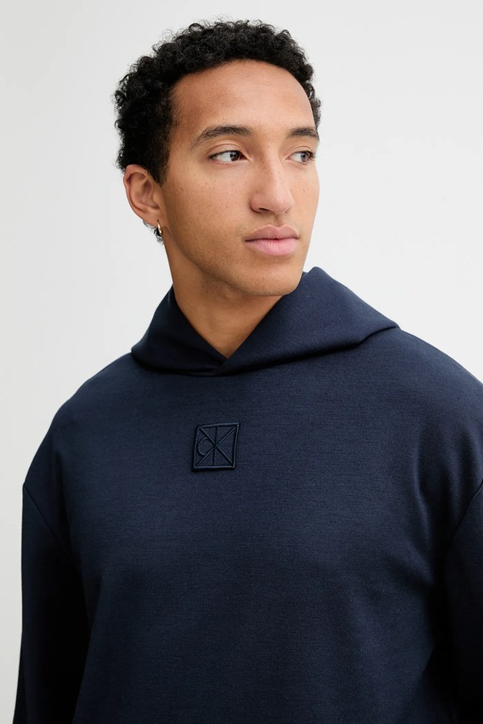 Calvin Klein bluza z dodatkiem wełny granatowy LV04LD211G