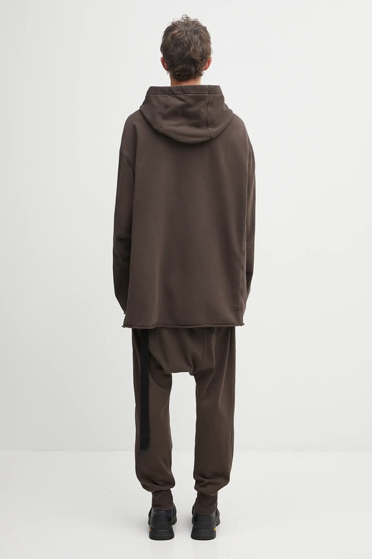 Odzież Rick Owens DRKSHDW bluza bawełniana Peter DU02E7280.FEP1P brązowy