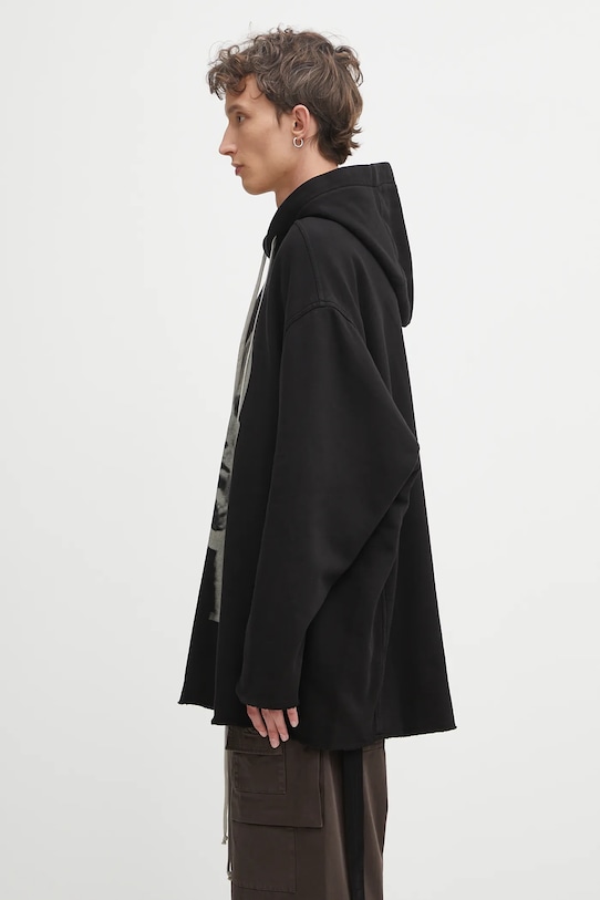 Rick Owens DRKSHDW bluza bawełniana Peter DU02E7280.FEP1P czarny AW25