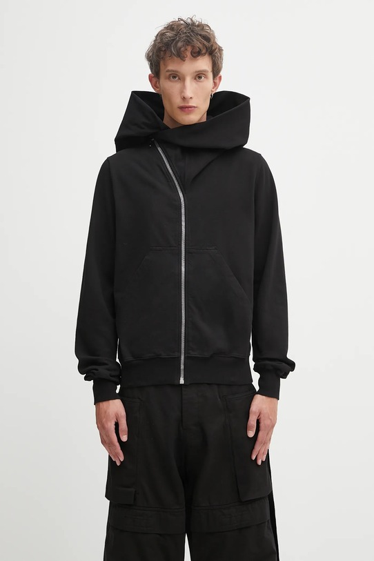 Pamučna dukserica Rick Owens DRKSHDW Mountain bez uzorka crna DU02E7286.RIG