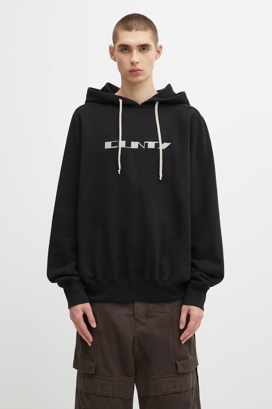 Rick Owens DRKSHDW hanorac de bumbac Oversized print negru DU02E7262.FEP2P