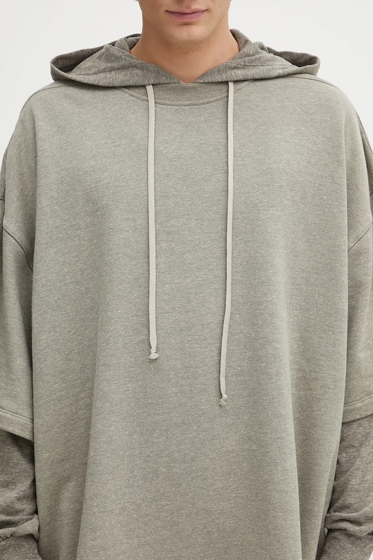 Rick Owens DRKSHDW felpa Tommy Hustler grigio DU02E7271.FGMJGM