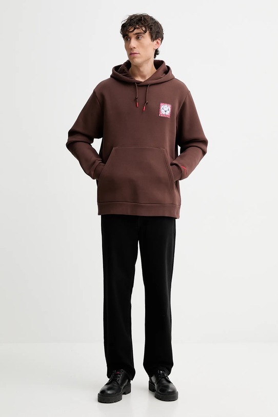 adidas Originals bluza Graphic JX3095 brązowy AW25