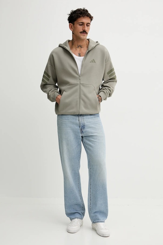 adidas bluza Fi 3S JW7112 zielony AW25