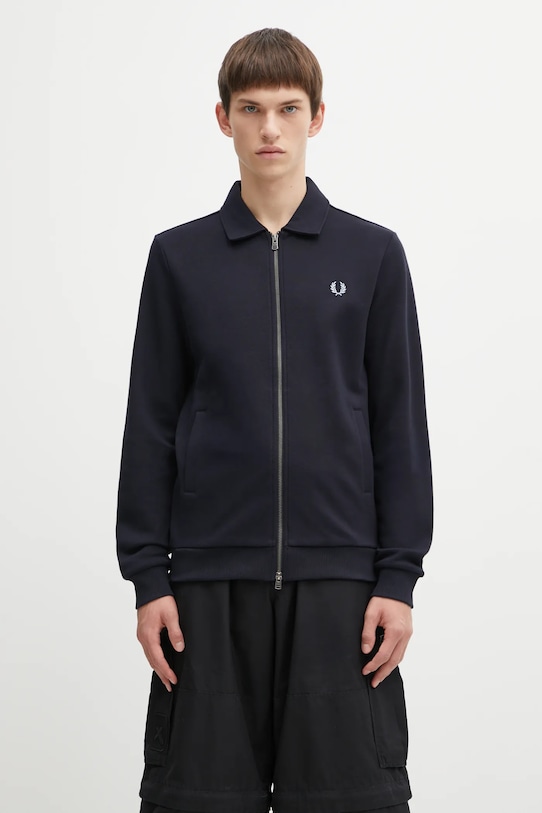 Суичър Fred Perry щампа тъмносин J1328