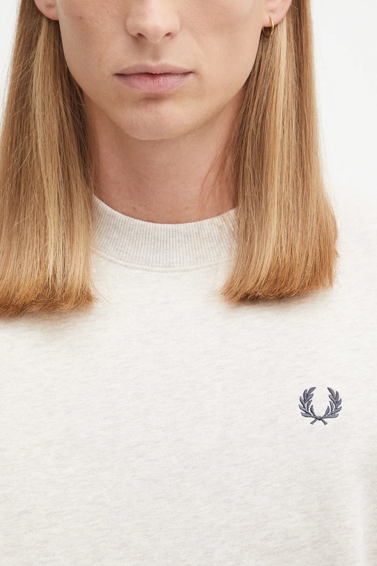 Памучен суичър Fred Perry бежов M7535
