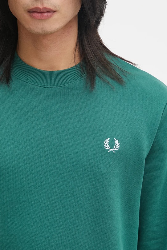 Fred Perry bluza bawełniana zielony M7535