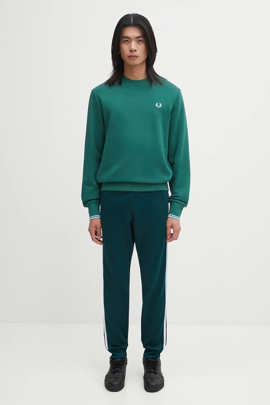 Fred Perry bluza bawełniana M7535 zielony