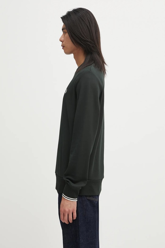 Fred Perry bluza bawełniana M7535 zielony AW25
