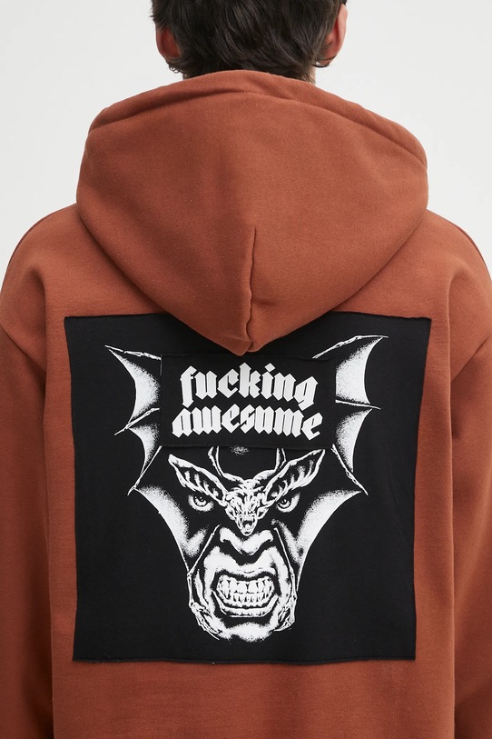 Dukserica Fucking Awesome Nightmare smeđa PN20085