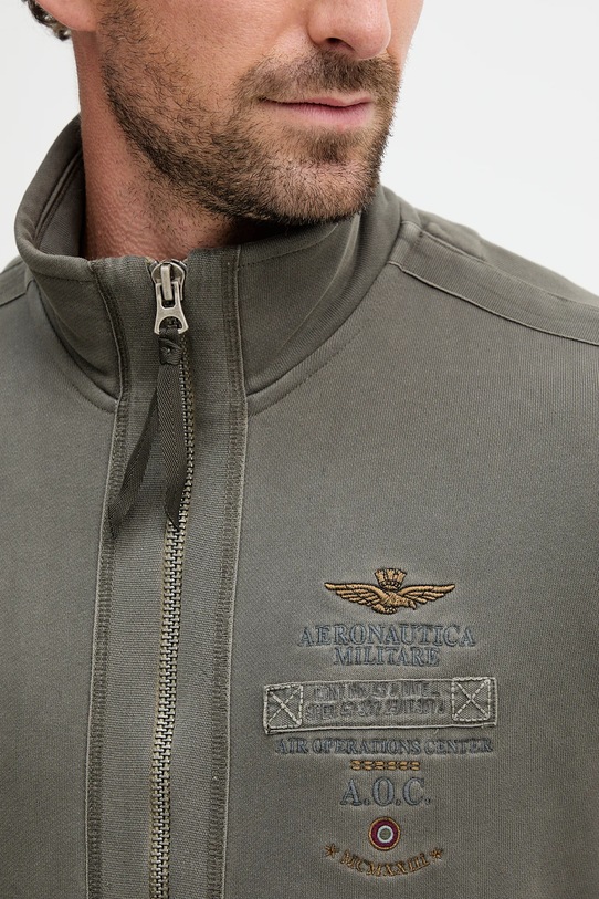 Aeronautica Militare bluza bawełniana FE2055UF00665 zielony