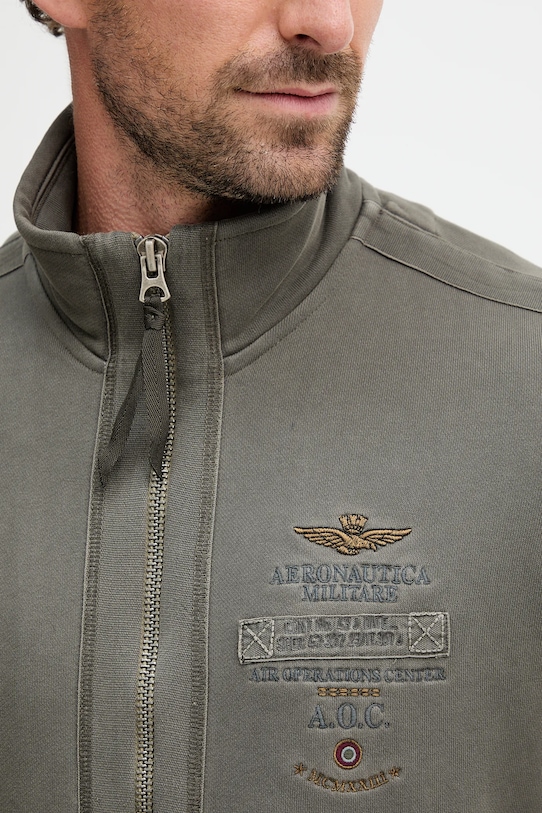 Bavlnená mikina Aeronautica Militare FE2055UF00665 zelená