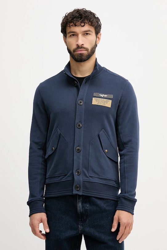 Aeronautica Militare bluza bawełniana aplikacja granatowy FE2072UF00669
