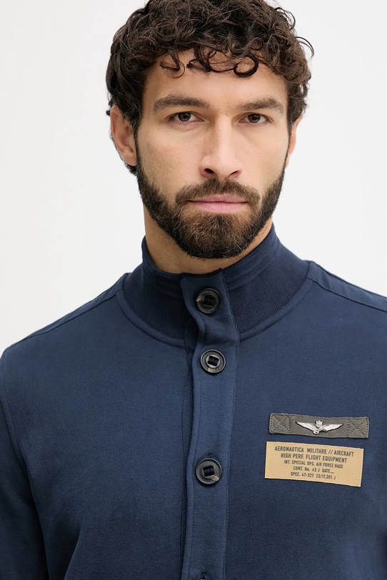 Хлопковая кофта Aeronautica Militare тёмно-синий FE2072UF00669