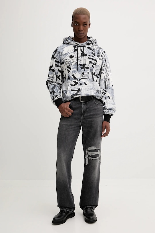 Bavlněná mikina Karl Lagerfeld Jeans A4M20023 bílá AW25