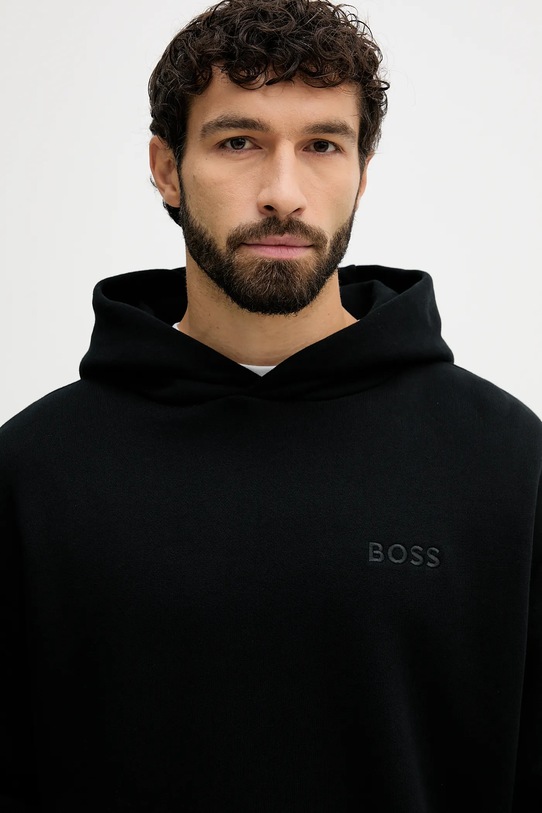 BOSS bluza bawełniana czarny 50549682